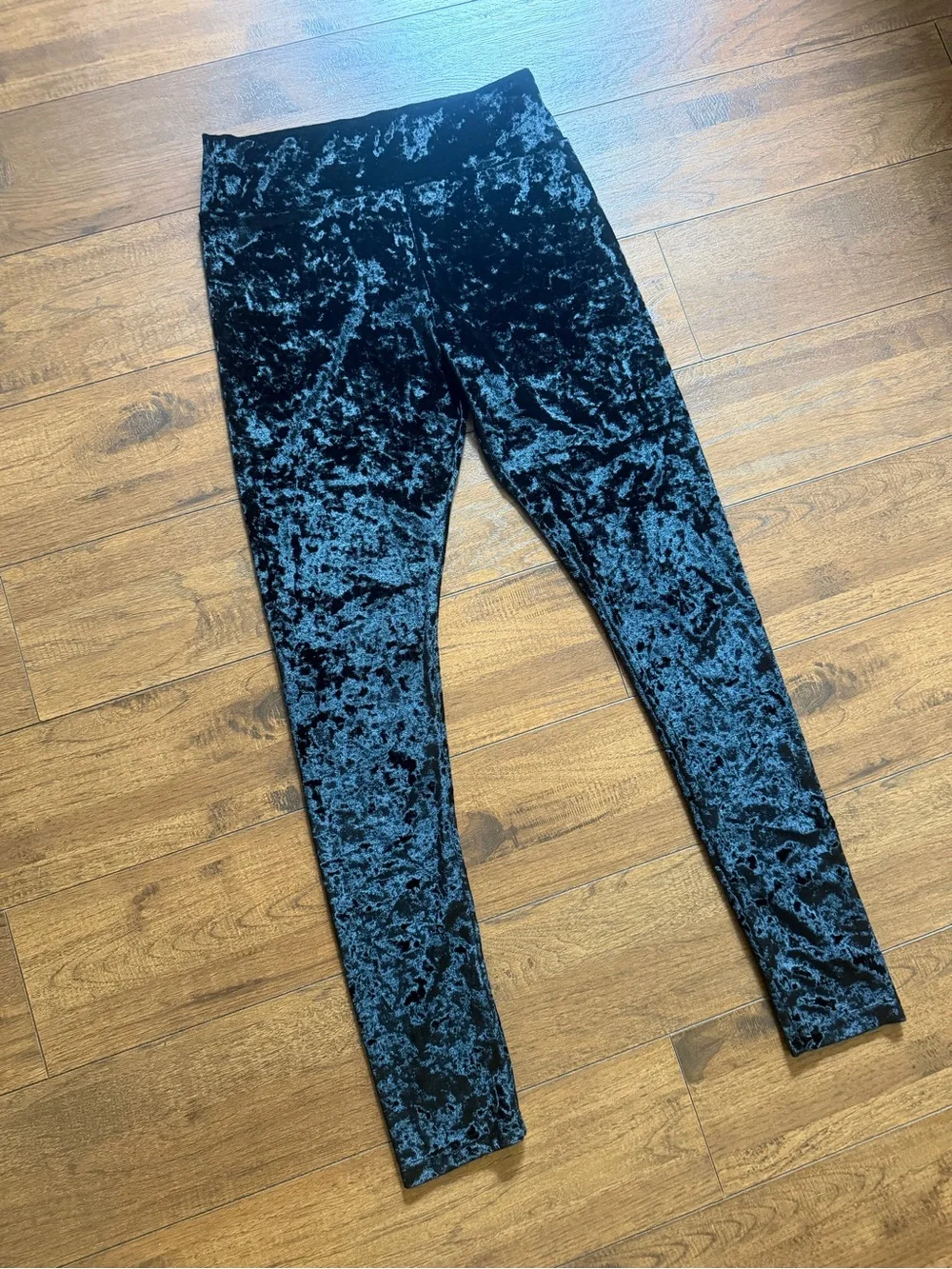 Killstar Black Crushed Velvet Leggings